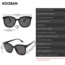 Load image into Gallery viewer, HOOBAN 2023 Square Classic Sunglasses Women Men Vintage Mirror Sun Glasses Unisex Driver's Shade Eyewear