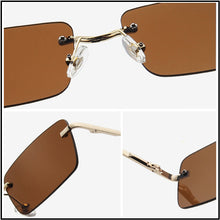 Load image into Gallery viewer, HOOBAN 2023 Rectangle Small Sunglasses Women  Brand Rimless Ladies Sun Glasses Ocean Colors Eyeglasses UV400