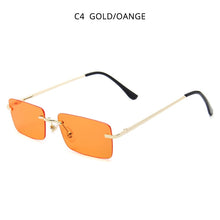 Load image into Gallery viewer, HOOBAN 2023 Rectangle Small Sunglasses Women  Brand Rimless Ladies Sun Glasses Ocean Colors Eyeglasses UV400