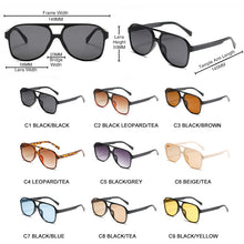 Load image into Gallery viewer, HOOBAN 2023  Pilot Sunglasses Men Women Vintage Oversiezd Aviator Sun Glasses Unisex Driving Eyeglasses UV400