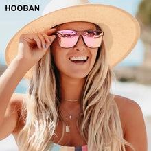 Carica l'immagine nel visualizzatore di Gallery, HOOBAN 2022 Occhiali Da Sole Polarizzati Quadrati Uomini Donne Moda Piazza Occhiali Da Sole Maschili di Design di Marca di Un pezzo Lente Occhiali UV400 