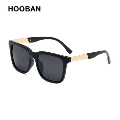 HOOBAN 2023 Square Polarized Sunglasses Men Classic Square Big Sun Glasses Male Mirror Lens Driving Eyeglasses UV400