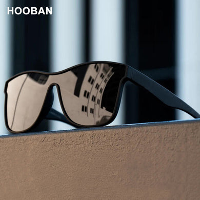HOOBAN 2023 Square Polarized Sunglasses Men Women Square Male Sun Glasses Brand Design One-piece Lens Eyewear UV400