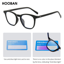 Load image into Gallery viewer, HOOBAN Anti Blue Light Fashionable Glasses Men Women Blue Light Blocking Reading glasses Computer Protective Transparent