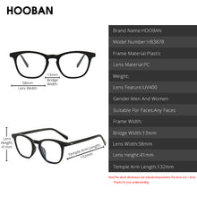 Load image into Gallery viewer, HOOBAN Anti Blue Light Fashionable Glasses Men Women Blue Light Blocking Reading glasses Computer Protective Transparent