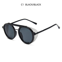 Load image into Gallery viewer, HOOBAN Brand Design Steampunk Round Sunglasses Women Men Retro Sun Glasses Unisex Shade Eyewear Male Female UV400