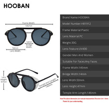 Load image into Gallery viewer, HOOBAN Brand Design Steampunk Round Sunglasses Women Men Retro Sun Glasses Unisex Shade Eyewear Male Female UV400