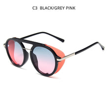Load image into Gallery viewer, HOOBAN Brand Design Steampunk Round Sunglasses Women Men Retro Sun Glasses Unisex Shade Eyewear Male Female UV400
