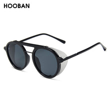 Load image into Gallery viewer, HOOBAN Brand Design Steampunk Round Sunglasses Women Men Retro Sun Glasses Unisex Shade Eyewear Male Female UV400