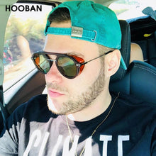 Load image into Gallery viewer, HOOBAN Brand Design Steampunk Round Sunglasses Women Men Retro Sun Glasses Unisex Shade Eyewear Male Female UV400