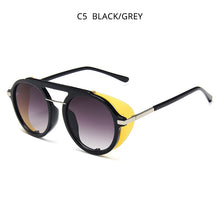Load image into Gallery viewer, HOOBAN Brand Design Steampunk Round Sunglasses Women Men Retro Sun Glasses Unisex Shade Eyewear Male Female UV400