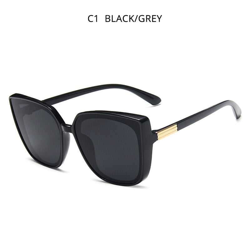 HOOBAN Brand Designer Cateye Women Sunglasses 2023 Retro Oversized Women's Sun Glasses  Square Spectacles UV400