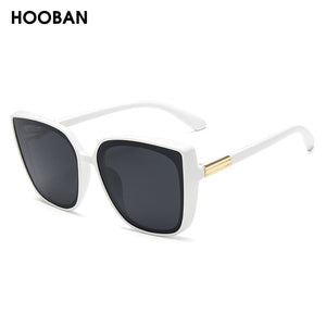 HOOBAN Brand Designer Cateye Women Sunglasses 2023 Retro Oversized Women's Sun Glasses  Square Spectacles UV400