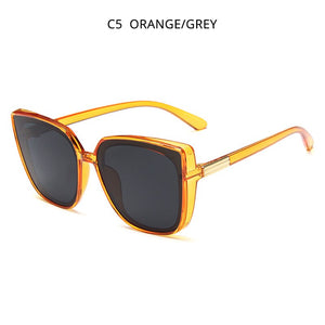 HOOBAN Brand Designer Cateye Women Sunglasses 2023 Retro Oversized Women's Sun Glasses  Square Spectacles UV400