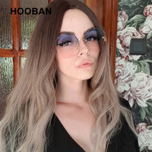 Load image into Gallery viewer, HOOBAN Brand Designer Oversize Polygon Sunglasses Women Sexy Irregular Big Sun Glasses For Ladies Gradient Eyewear UV400