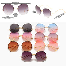 Load image into Gallery viewer, HOOBAN Brand Designer Oversize Polygon Sunglasses Women Sexy Irregular Big Sun Glasses For Ladies Gradient Eyewear UV400