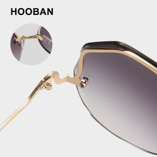 Load image into Gallery viewer, HOOBAN Brand Designer Oversize Polygon Sunglasses Women Sexy Irregular Big Sun Glasses For Ladies Gradient Eyewear UV400