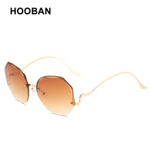 Load image into Gallery viewer, HOOBAN Brand Designer Oversize Polygon Sunglasses Women Sexy Irregular Big Sun Glasses For Ladies Gradient Eyewear UV400