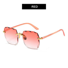 Load image into Gallery viewer, HOOBAN Brand Designer Square Sunglasses Women Rimless Cut Edge Sun Glasses For Ladies Classic Gradient Eyeglasses UV400