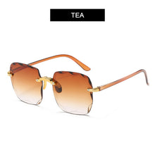 Load image into Gallery viewer, HOOBAN Brand Designer Square Sunglasses Women Rimless Cut Edge Sun Glasses For Ladies Classic Gradient Eyeglasses UV400