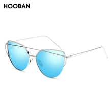 Load image into Gallery viewer, HOOBAN Classic Cat Eye Sunglasses Women 2023 Metal Big Cateye Sun Glasses For Ladies Vintage Mirror Shades Oculos UV400
