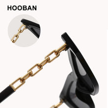 Carica l&#39;immagine nel visualizzatore di Gallery, HOOBAN Classic Cat Eye Occhiali da sole Donna Designer di marca Collana Montatura in metallo Occhiali da sole Donna Occhiali da vista da esterno UV400 