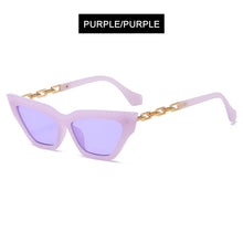 Carica l&#39;immagine nel visualizzatore di Gallery, HOOBAN Classic Cat Eye Occhiali da sole Donna Designer di marca Collana Montatura in metallo Occhiali da sole Donna Occhiali da vista da esterno UV400 