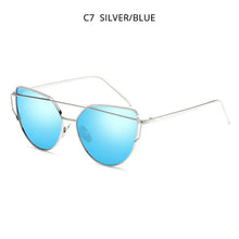 Load image into Gallery viewer, HOOBAN Classic Cat Eye Sunglasses Women Metal Big Cateye Sun Glasses For Ladies Vintage Mirror Shades Oculos UV400