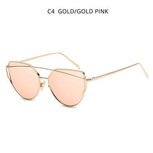 Load image into Gallery viewer, HOOBAN Classic Cat Eye Sunglasses Women Metal Big Cateye Sun Glasses For Ladies Vintage Mirror Shades Oculos UV400