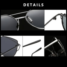 Load image into Gallery viewer, HOOBAN Classic Cat Eye Sunglasses Women Metal Big Cateye Sun Glasses For Ladies Vintage Mirror Shades Oculos UV400