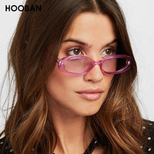 Load image into Gallery viewer, HOOBAN Classic Oval Sunglasses Women Stylish Cow Color Ladies Sun Glasses Small Shades UV400