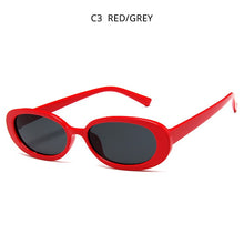 Load image into Gallery viewer, HOOBAN Classic Oval Sunglasses Women Stylish Cow Color Ladies Sun Glasses Small Shades UV400