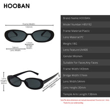 Load image into Gallery viewer, HOOBAN Classic Oval Sunglasses Women Stylish Cow Color Ladies Sun Glasses Small Shades UV400