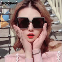 Load image into Gallery viewer, HOOBAN Classic Oversized Women Sunglasses Big Square Sun Glasses Female   Ladies Eyeglasses Shade UV400
