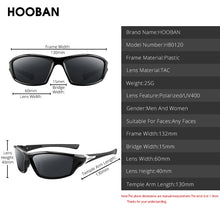 Load image into Gallery viewer, HOOBAN Classic Polarized Sports Sunglasses Men Women Vintage Black Rectangle Sun Glasses Outdoor Eyewear Goggle UV400