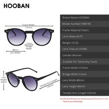 Load image into Gallery viewer, HOOBAN Classic Round Sun Glasses Women Men Rivet Sunglasses For Female Vintage Driving Mirror Eyewear Shade UV400
