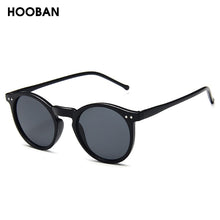 Load image into Gallery viewer, HOOBAN Classic Round Sun Glasses Women Men Rivet Sunglasses For Female Vintage Driving Mirror Eyewear Shade UV400