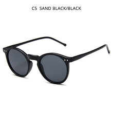 Load image into Gallery viewer, HOOBAN Classic Round Sun Glasses Women Men Rivet Sunglasses For Female Vintage Driving Mirror Eyewear Shade UV400