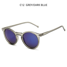 Load image into Gallery viewer, HOOBAN Classic Round Sun Glasses Women Men Rivet Sunglasses For Female Vintage Driving Mirror Eyewear Shade UV400
