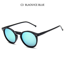 Load image into Gallery viewer, HOOBAN Classic Round Sun Glasses Women Men Rivet Sunglasses For Female Vintage Driving Mirror Eyewear Shade UV400