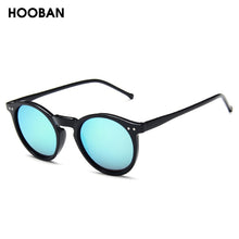 Load image into Gallery viewer, HOOBAN Classic Round Sun Glasses Women Men Rivet Sunglasses For Female Vintage Driving Mirror Eyewear Shade UV400