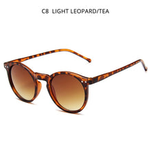 Load image into Gallery viewer, HOOBAN Classic Round Sun Glasses Women Men Rivet Sunglasses For Female Vintage Driving Mirror Eyewear Shade UV400
