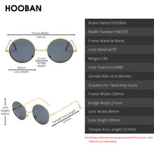 Load image into Gallery viewer, HOOBAN Classic Round Women Men Sunglasses Candy Color Sun Glasses Female Male  Circle Eyewear Shade UV400