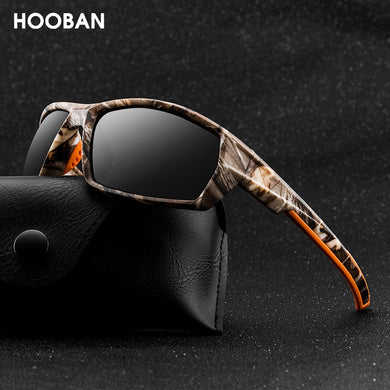 HOOBAN Classic Sports Men Women Sunglasses Stone Texture Polarized Sun Glasses Vintage Outdoor Eyewear UV400 Goggle
