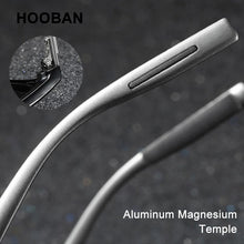 Load image into Gallery viewer, HOOBAN Classic Square Polarized Sunglasses Men Brand Designer Aluminum Magnesium Sun Glasses For Male Outdoor Eyeglasses