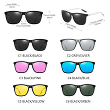 Load image into Gallery viewer, HOOBAN Classic Square Polarized Sunglasses Men Brand Designer Aluminum Magnesium Sun Glasses For Male Outdoor Eyeglasses