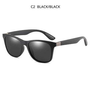 HOOBAN Classic Square Polarized Sunglasses Men Women Brand Designer Sun Glasses Male Retro Black Driver's Eyewear UV400