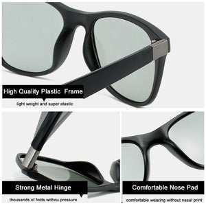 HOOBAN Classic Square Polarized Sunglasses Men Women Brand Designer Sun Glasses Male Retro Black Driver's Eyewear UV400