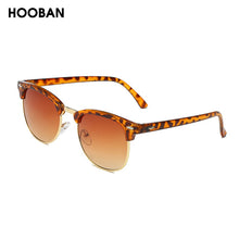 Load image into Gallery viewer, HOOBAN Classic Square Sunglasses Women Men Retro Brand Design Sun Glasses Male Female Vintage Semi-Rimless Driving Eyewear UV400