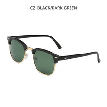 Load image into Gallery viewer, HOOBAN Classic Square Sunglasses Women Men Retro Brand Design Sun Glasses Male Female Vintage Semi-Rimless Driving Eyewear UV400
